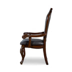 Chaises de salle à manger traditionnelles Eugene en bois massif avec garniture cloutée et pieds cabriolet (ensemble de 2) de Furniture of America