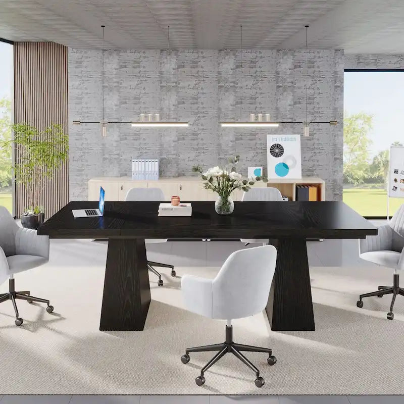 Table de salle à manger moderne de 160 cm pour 4 à 6 personnes, table de cuisine en bois