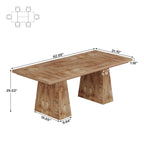 Table de salle à manger moderne de 160 cm pour 4 à 6 personnes, table de cuisine en bois