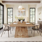 Table de salle à manger moderne de 160 cm pour 4 à 6 personnes, table de cuisine en bois