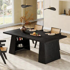 Table de salle à manger moderne de 160 cm pour 4 à 6 personnes, table de cuisine en bois