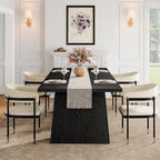 Table de salle à manger moderne de 160 cm pour 4 à 6 personnes, table de cuisine en bois