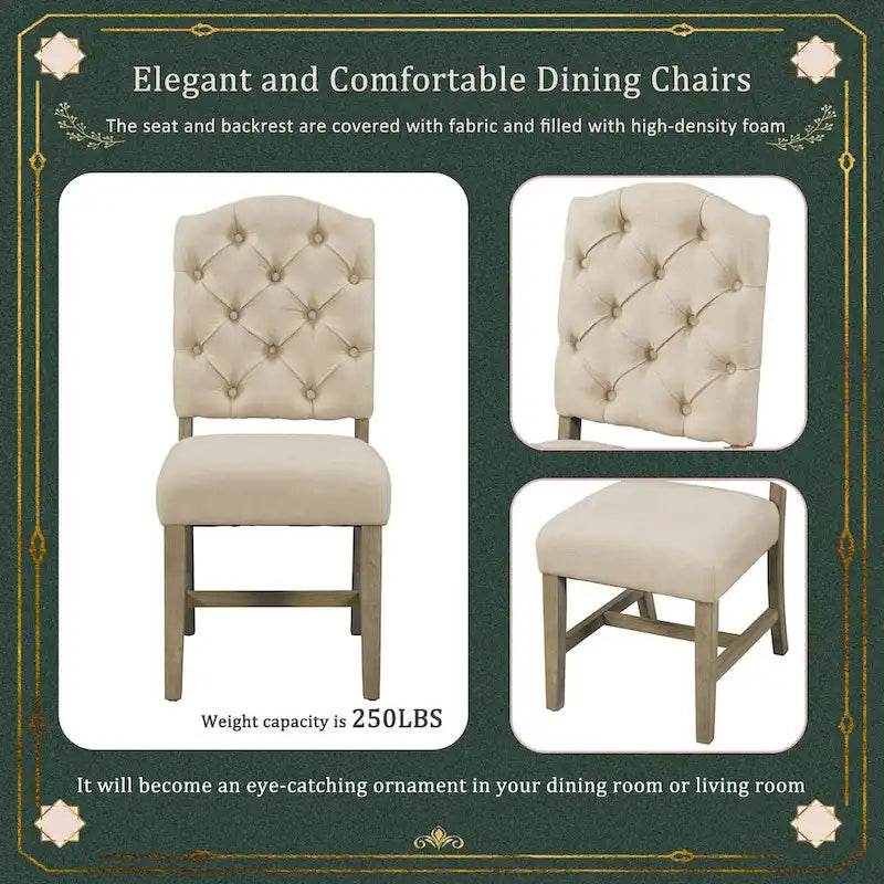 Ensemble de salle à manger 6 pièces avec table extensible et 4 chaises