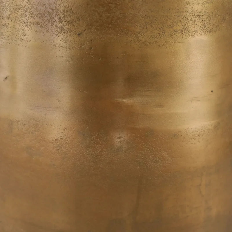 Table de salle à manger Galena 40 pouces de large en fonte d'aluminium, dorée