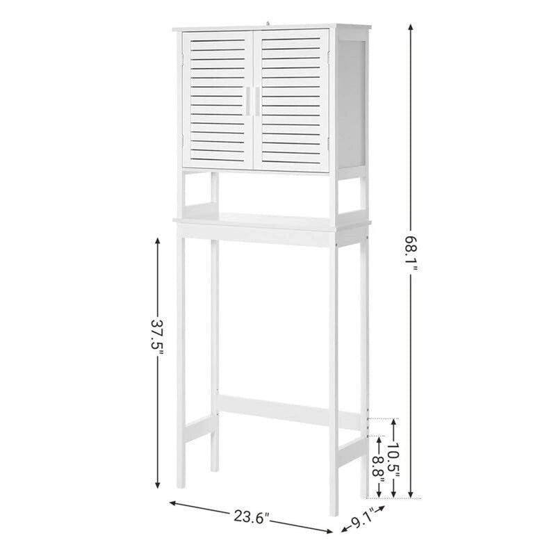 Armoire de rangement à installer au-dessus des toilettes - 9,1 cm (P) x 23,6 cm (L) x 68,1 cm (H)