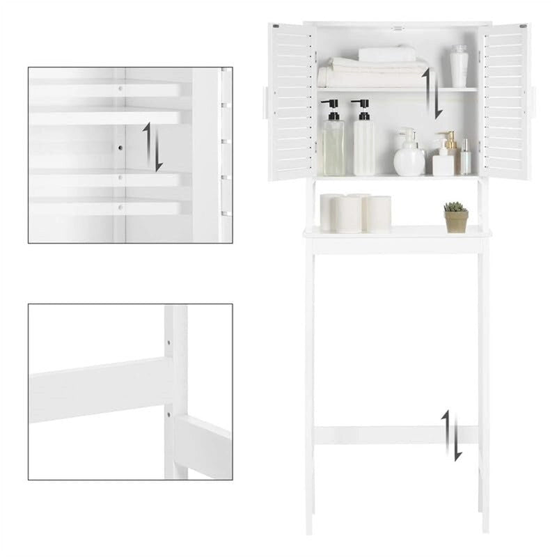 Armoire de rangement à installer au-dessus des toilettes - 9,1 cm (P) x 23,6 cm (L) x 68,1 cm (H)