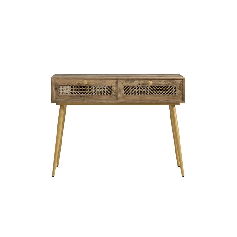 Console d'entrée en bois à 2 tiroirs de 41,9 cm