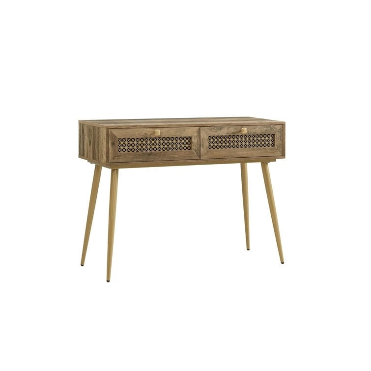 Console d'entrée en bois à 2 tiroirs de 41,9 cm