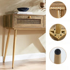 Console d'entrée en bois à 2 tiroirs de 41,9 cm