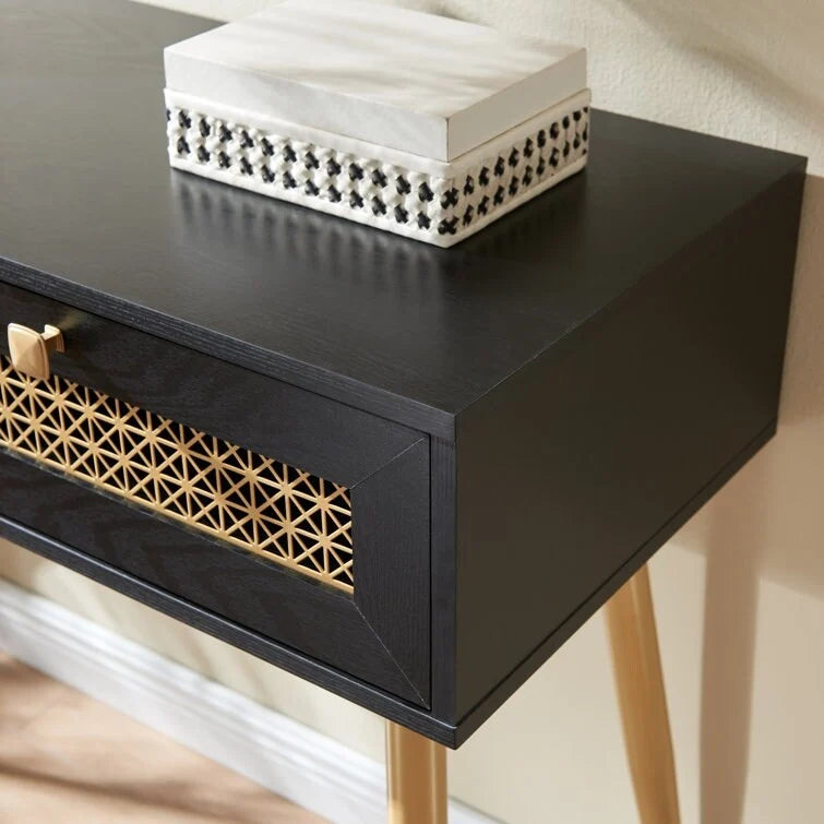 Console d'entrée en bois à 2 tiroirs de 41,9 cm