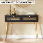 Console d'entrée en bois à 2 tiroirs de 41,9 cm