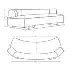 Ensemble de canapés Manhattan Comfort 3 pièces Modern Verandah en chenille multicolore