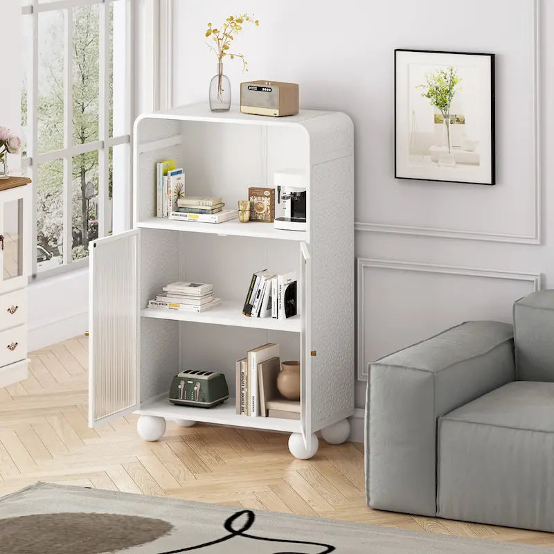 Meuble bas indépendant avec porte vitrée