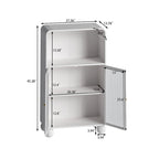 Meuble bas indépendant avec porte vitrée