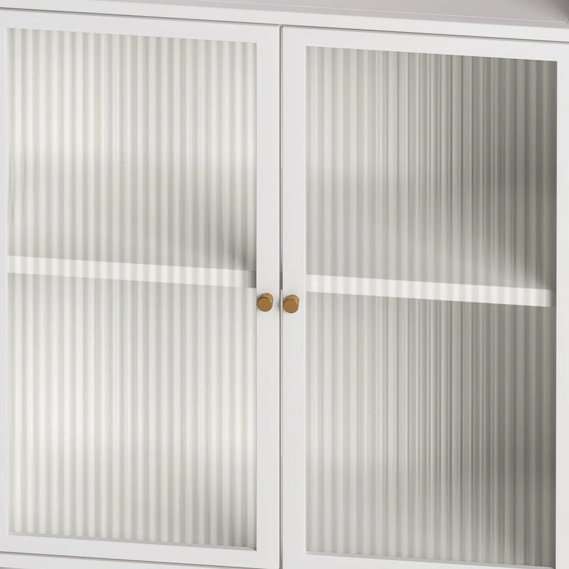 Meuble bas indépendant avec porte vitrée