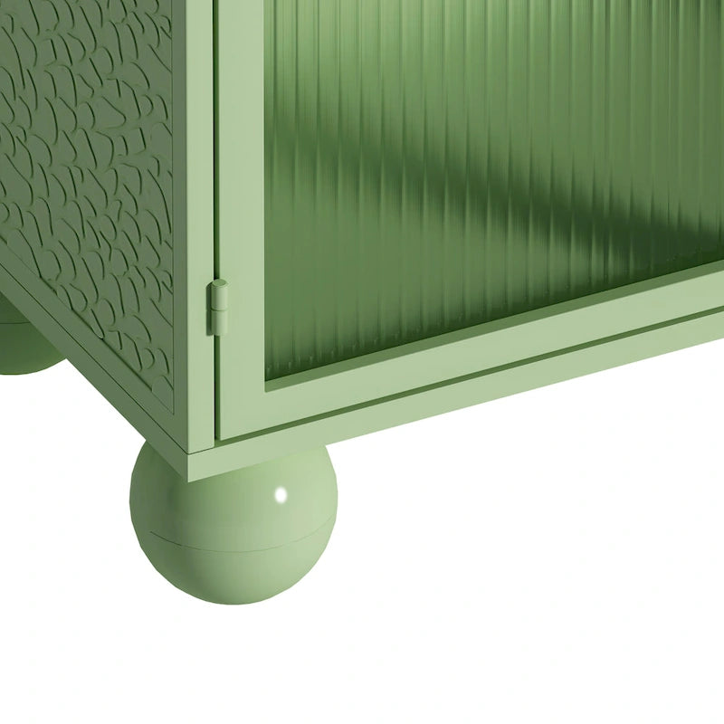 Meuble bas indépendant avec porte vitrée