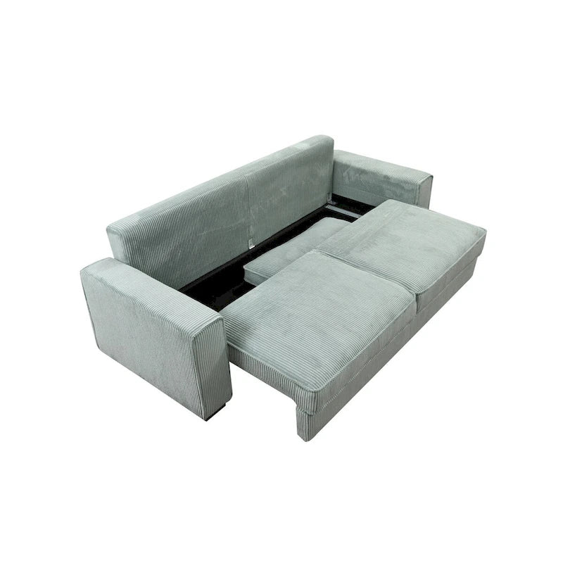 Canapé-lit Roomfitters grand format avec rangement, canapé 3 places moderne, canapé à dossier rembourré pour petits espaces