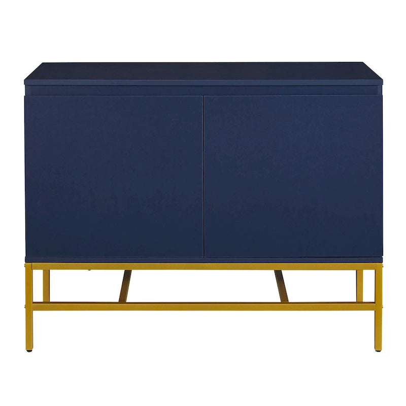 Buffet minimaliste et luxueux à 2 portes avec pieds en métal