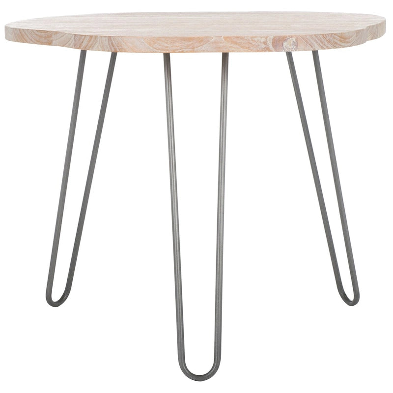 Table de salle à manger SAFAVIEH Lozka, plateau en bois gris/blanc délavé - 39,4 x 35,4 x 29,9 pouces (L x P x H)