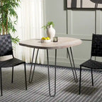 SAFAVIEH Lozka Wood Top Grey / White Wash Dining Table - 39.4 x 35.4 x 29.9 - 39Wx35Dx30H
