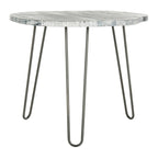 Table de salle à manger SAFAVIEH Lozka, plateau en bois gris/blanc délavé - 39,4 x 35,4 x 29,9 pouces (L x P x H)