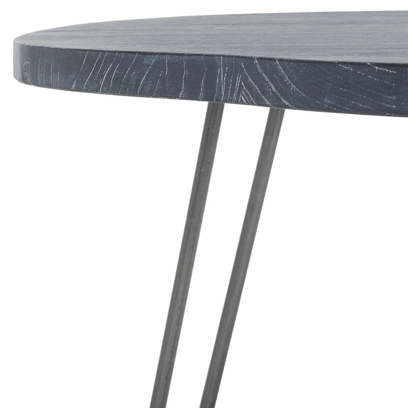Table de salle à manger SAFAVIEH Lozka, plateau en bois gris/blanc délavé - 39,4 x 35,4 x 29,9 pouces (L x P x H)