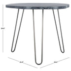 Table de salle à manger SAFAVIEH Lozka, plateau en bois gris/blanc délavé - 39,4 x 35,4 x 29,9 pouces (L x P x H)