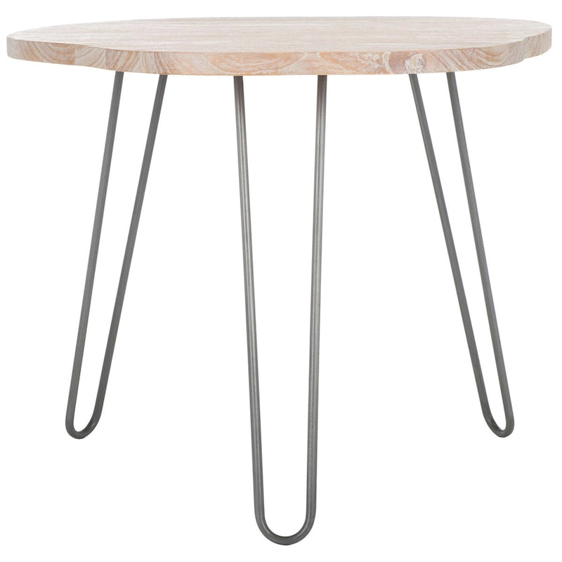 Table de salle à manger SAFAVIEH Lozka, plateau en bois gris/blanc délavé - 39,4 x 35,4 x 29,9 pouces (L x P x H)