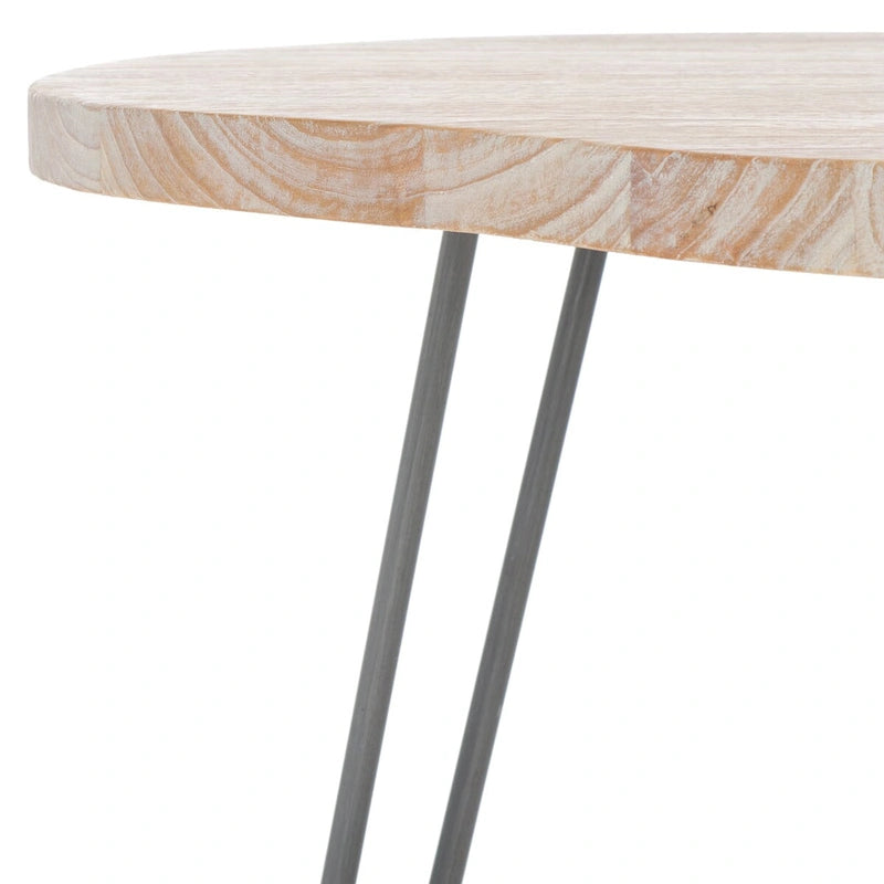 Table de salle à manger SAFAVIEH Lozka, plateau en bois gris/blanc délavé - 39,4 x 35,4 x 29,9 pouces (L x P x H)