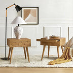 Ensemble de 2 tables d'appoint Julian style moderne du milieu du siècle avec station de recharge par HULALA HOME