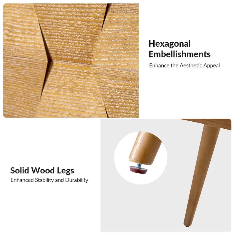 Ensemble de 2 tables d'appoint Julian style moderne du milieu du siècle avec station de recharge par HULALA HOME