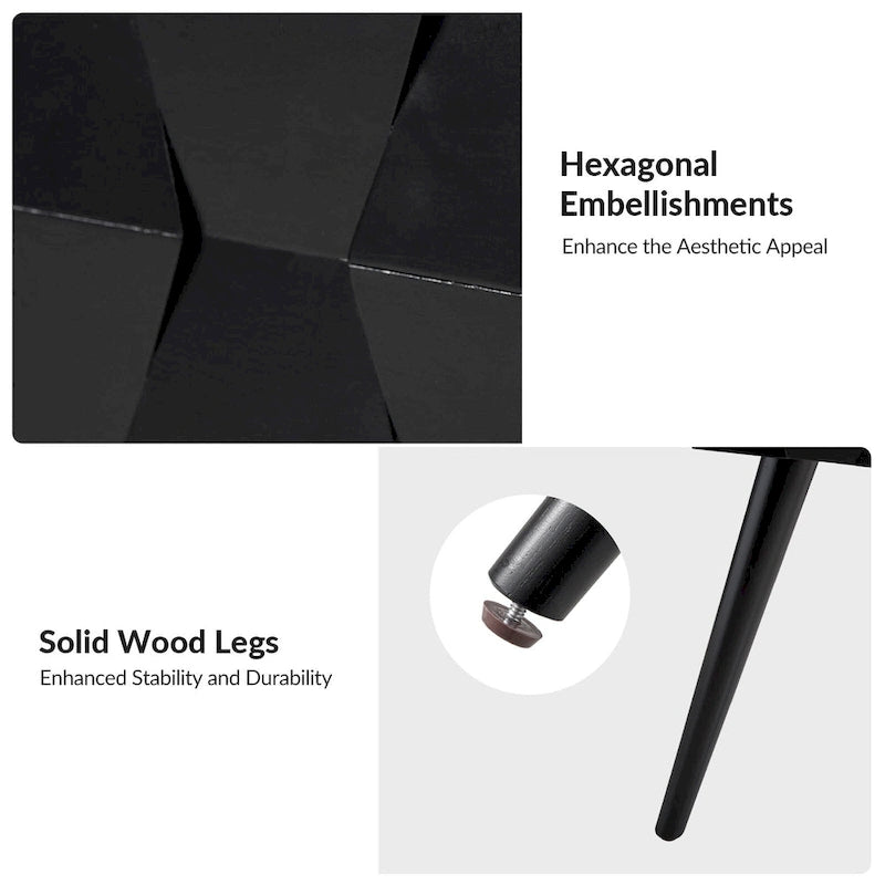 Ensemble de 2 tables d'appoint Julian style moderne du milieu du siècle avec station de recharge par HULALA HOME