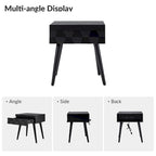 Ensemble de 2 tables d'appoint Julian style moderne du milieu du siècle avec station de recharge par HULALA HOME