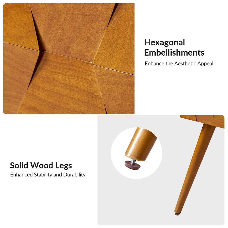 Ensemble de 2 tables d'appoint Julian style moderne du milieu du siècle avec station de recharge par HULALA HOME