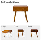 Ensemble de 2 tables d'appoint Julian style moderne du milieu du siècle avec station de recharge par HULALA HOME